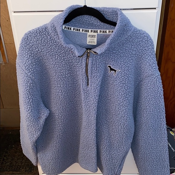 PINK Victoria's Secret Sweaters - super soft light blue sherpa pullover